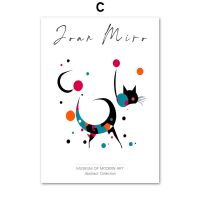 Joan Miro ใหม่บทคัดย่อ Surrealist Cat Canvas Wall Art-บทคัดย่อ Nordic โปสเตอร์และพิมพ์สำหรับ Home และ Office Decor