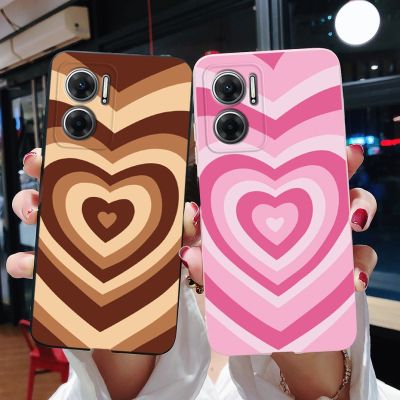 For Xiaomi Redmi 10 11 Prime Plus 5G Case 2022 Fashion Love Heart Back Protective Cover For Xiaomi Redmi Note 11E Note11E Fundas Phone Cases