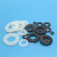 20Pcs 100Pcs DIN125 ISO7089 M2 M2.5 M3 M4 M5 M6 M8 M10 Black or White Plastic Nylon Washer Plated Flat Washer Seals Gasket