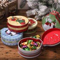 Christmas Candy Gift Packaging Iron/Tin Box Sweet Jar Christmas Tree Hanging Ornament Party Handmade Cookies Decoration Storage Boxes