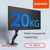 BEWISER S1020 Ultra Wide Curved Display ขาตั้งรุ่นพิเศษใส่มอนิเตอร์จอโค้ง Wide Screen VESA 34"-55" Max.20Kg แขนแก๊สสปริงปรับโยกหมุนก้มเงยได้อิสระ อลูมินั่มเกรดเอ(Inc VAT)