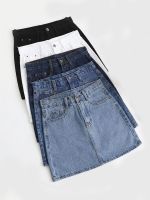 【CC】☎∏✗  Zoki Denim Skirt Fashion Waist Korean Hip Jeans Cotton S-3XL