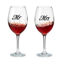 【CW】 Mr  amp; Mrs Wine Glass Jar Wedding Decals Vinyl Sticker Engagement of 3 Pairs Decal Decoration