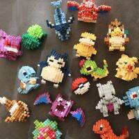 Pokemon Micro Building Blocks Snorlax Blastoise Gengar Charmander Bulbasaur Pikachu Mini Brick Figures Blocks for Kids Toys gift