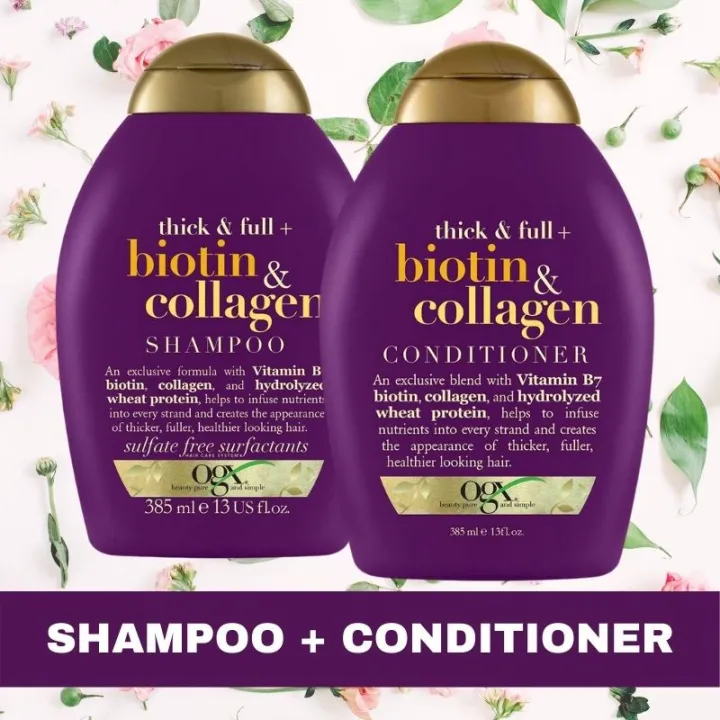 OGX Biotin Collagen Shampoo Conditioner 385ml Lazada PH