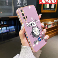 เคส JIUMOO สำหรับ Huawei Nova 5T Honor 20เคสลายตัวถังท้องฟ้าใหม่กรอบสี่เหลี่ยมชุบพื้นผิวเคสซิลิกาเจลนิ่มกันกระแทกเคสมือถือฝาครอบป้องกันเลนส์กล้องถ่ายรูปทั้งหมด