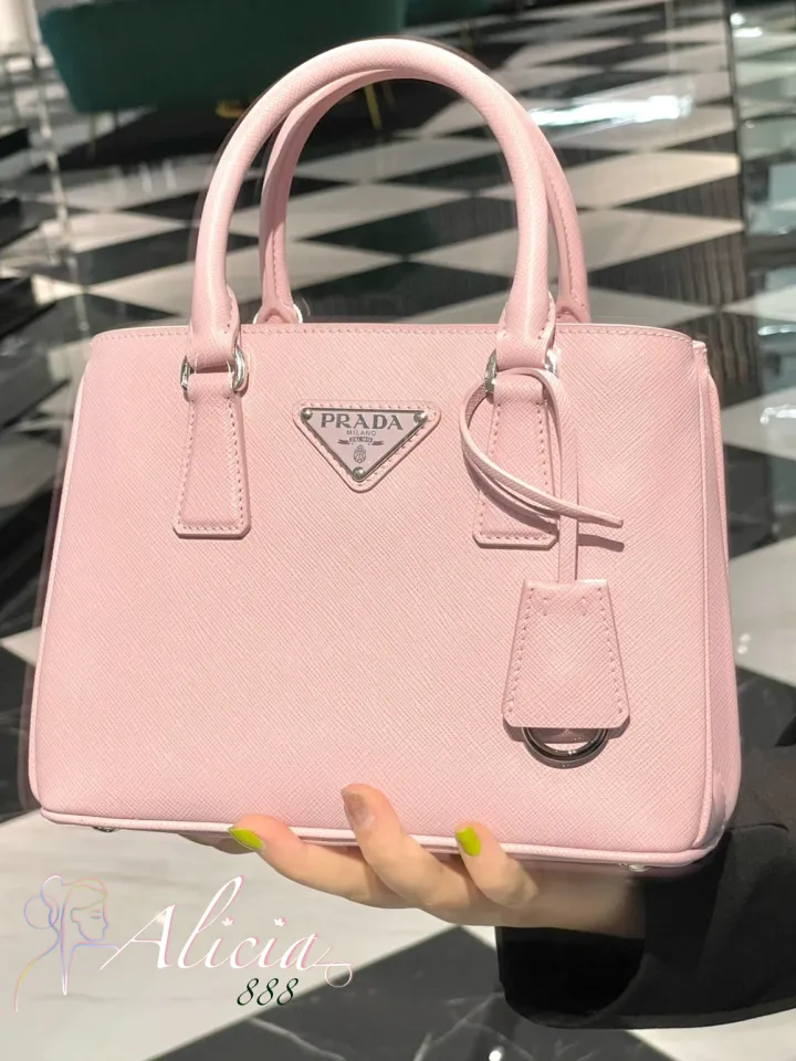 Prada Galleria Saffiano Leather Mini Bag, Pink, One Size