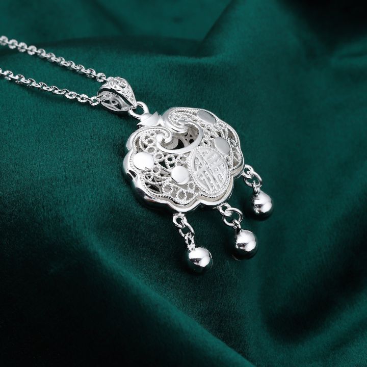 cod-fu-character-filigree-longevity-lock-baby-silver-hollow-blessing-live-drainage-explosion