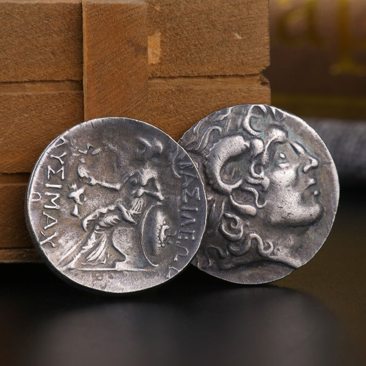replica-1pc-หัตถกรรมเหรียญวินเทจภาษากรีกเหรียญที่ระลึกต่างประเทศโบราณของขวัญตกแต่งของที่ระลึก-kdddd