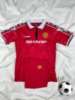 ชุดบอลย้อนยุค Manchester United (Red, 1998-1999) เสื้อบอลและกางเกงบอลผู้ชาย ปี 1998-1999