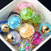 10pcs 21x16mm Magic Balls Transparent Glass Beads Transparent Pendant Pentagram For Home Party Christmas Decoration