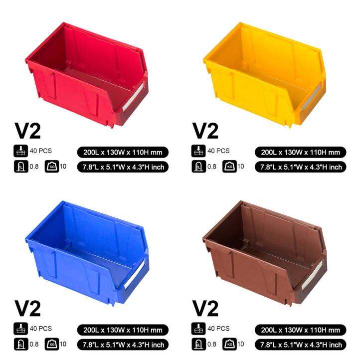 V2 Heavy Duty Stackable Storage Bins Warehouse Plastic Lazada PH