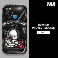 เคสโทรศัพท์มีลายคลื่น YBD สำหรับ Infinix Smart 5 Hot 10 Lite X657 X657B X657C ต้นกระบองเพชรน่ารักและกระต่ายวัสดุซิลิโคนกล้องปกป้องเต็มรูปแบบ