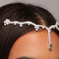 Stonefans จี้สไตล์อินเดียนแดง Bling Headpiece เครื่องประดับศีรษะเจ้าสาวเครื่องประดับมงกุฎคริสตัลสำหรับงานแต่งงาน