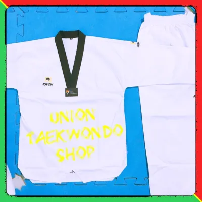 Bộ Quần Áo Võ Phục Taekwondo Cổ Đen KWON BASIC Tặng Kèm Móc Khóa CHIBI x UnionTaekwondoSHOP