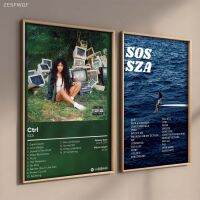 ¤ พื่อนหน้าโปสเตอร์ SZA Sos อัลบั้มเพลงใหม่สุนทรียภาพฮิปฮอปรูปภาพตกแต่งบ้านผ้าใบสำหรับแฟนๆจิตรกรรมฝาผนังศิลปะบนผนังตกแต่งห้อง