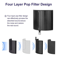 Microphone Filter Shield Filter Screen Metal Mesh Three Layer Microphone Windscreen Cover for Microphones