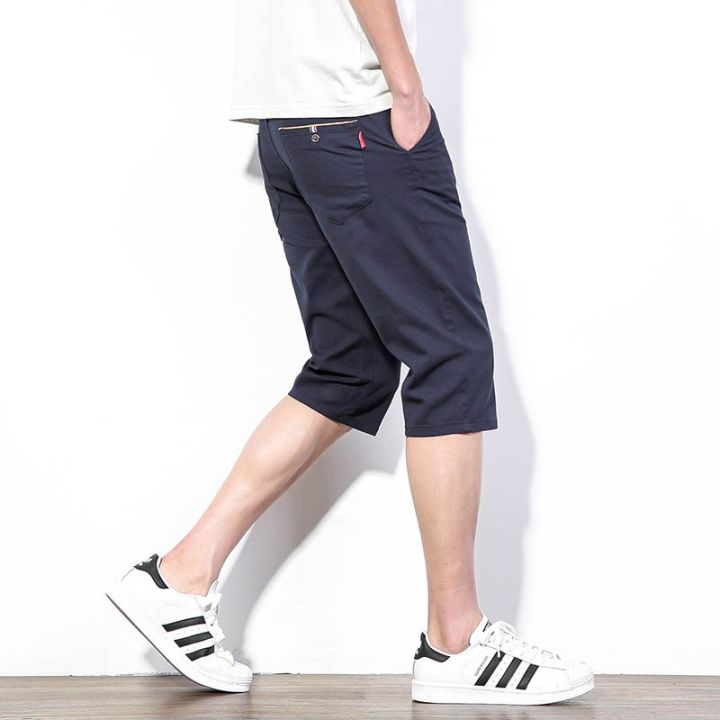 black-men-cotton-shorts-chinos-short-below-knee-length