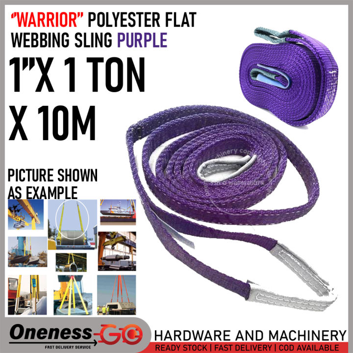 ''WARRIOR'' POLYESTER FLAT WEBBING SLING (PURPLE) - 1'' X 1 TON X 10 ...