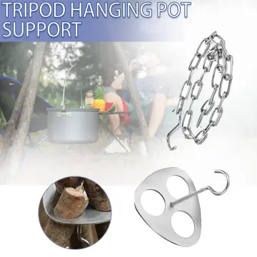 Camping Tripod Ring Hook Outdoor Picnic Grill Campfire Cooking
