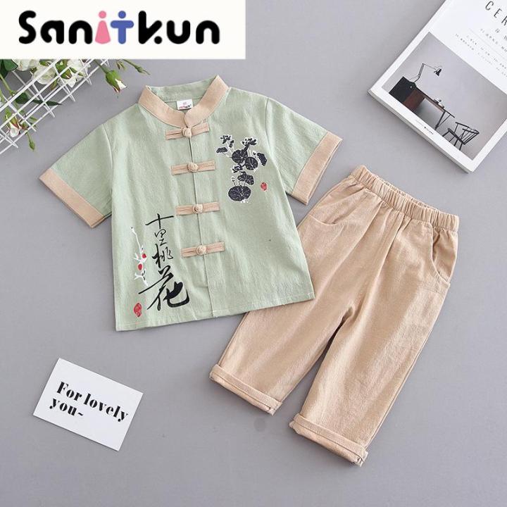 Sanitkun Wisebaby Cny Tang Suit Children Baby Cotton Short Sleeve Hanfu ...