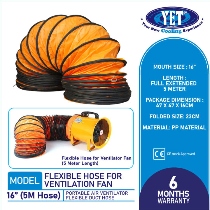 Global Industrial 16 Portable Ventilation Fan With 16' Flexible Duct