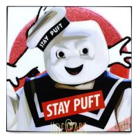 Stay Puft Marshmallow Man สเตย์ พัฟ มาร์ชเมลโลแมน Ghostbusters รูปภาพ​ติด​ผนัง​ pop art พร้อมกรอบปละที่แขวน การ์ตูน cartoon แต่งบ้าน