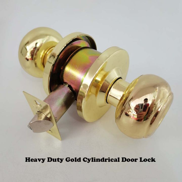 Heavy Duty Gold Cylindrical Door Lock | Lazada