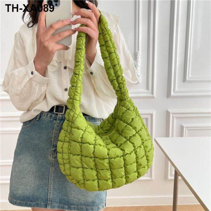 cotton-padded-jacket-single-shoulder-bag-2023-new-foreign-trade-commuter-clouds-fold-female-underarm-leisure-high-capacity-dumplings-package