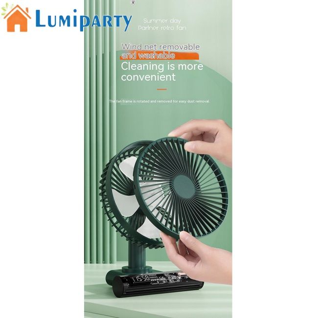 lumiparty-พัดลมระบายความร้อนไฟฟ้า-ขนาดเล็ก-4w-เสียงรบกวนต่ํา-4-ระดับ-type-c-ชาร์จ-usb-สําหรับบ้าน-ห้องนอน-ท่องเที่ยว-สํานักงาน-ta