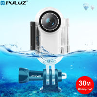 Puluz 30m ตัวเรือนป้องกันน้ำใต้น้ำสำหรับ Insta360. Go 2 พร้อมอะแดปเตอร์ฐานและสกรู