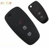 ❖♟❆ 1 Silicone car smart key cover remote bag fit for Ford Focus 3 MK3 ST RS Ecosport kuga escape New fiesta 3 Buttons smart key