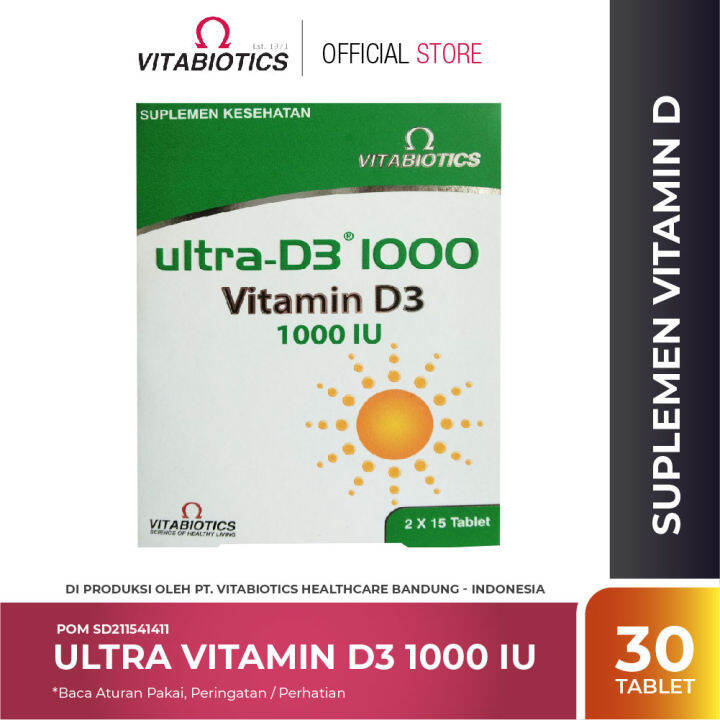 Vitabiotics Ultra Vitamin D3 1000 IU Menjaga Kekuatan Tulang Dan Daya ...