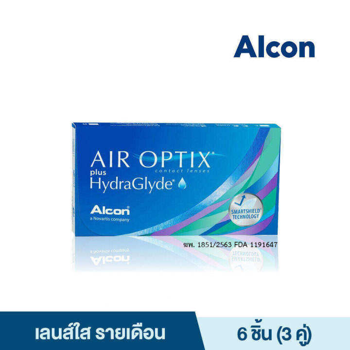 alcon-air-optix-plus-hydraglyde-อัลคอน-แอร์-ออพติค-พลัส-ไฮดรากลายด์-คอนแทคเลนส์รายเดือน-6-pcs-3-คู่-คอนแทคเลนส์