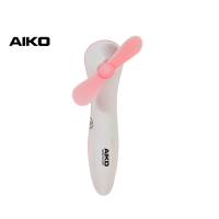 AIKO  #KN-L2823 ชมพู พัดลมือถือชาร์จไฟ ใบพัด 3.5 นิ้ว  (รับประกัน 6 เดือน)