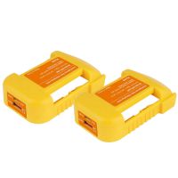 2 Pack Charger Adapter for Dewalt 20V Battery 2 USB Holder with Type-C Fast Charging