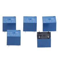 5Pcs Mini Module SRD-12VDC-SL-C DC 3V 5V 12V 24V SPDT 5 Pins Plastic Coil Power Relay Blue