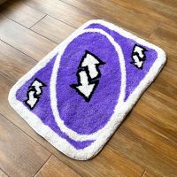 LAKEA UNO Reverse Card Rug for Girls Rooms Purple Handmade Tufted Rug for Birthday Gift Fluffy Tufted Rug Soft Rectangle Mat