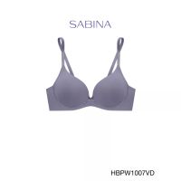 เสื้อชั้นใน เสื้อในผู้หญิง ชุดชั้นในหญิง เสื้อในไร้โครง Sabina เสื้อชั้นใน มีโครง ฟองน้ำไม่ดันทรง รุ่น Habpy Push รหัส HBPW1007VD สีม่วงเข้ม