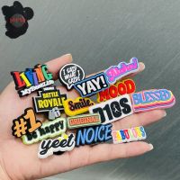 1PCS PVC Colorful Cartoon Word Fridge Magnets YAY Living Smile Battle Mood Happy Refrigerator Magnetic Sticker Souvenir Gifts Wall Stickers Decals