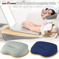 YBC laps Desk พอดีกับแล็ปท็อปแล็ปท็อปบางเฉียบขนาด 14 นิ้วพร้อมหมอนพร้อมสายเคเบิลกันลื่น
