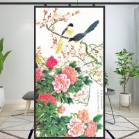 Window Film Privacy Frosted Glass Sticker Heat Insulation and Sunscreen Birds Flower Decoration Adhesive sticker for Home Window Sticker and Films