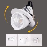 ZZOOI Led Spot Light 220v Dimmable Retractable Downlights Adjustable 360 ​​° Cob Led Ceiling Spot Lights Indoor Lightin Ceiling 15W 9W