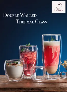 Best Seller Double Wall Glass Cup With Spoon 150ml/250ml Heat Resistant  Double-layer Durable Transparent Mugs 50% Offer