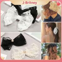 J-BRITNEY กิ๊ฟหนีบผมลูกไม้กิ๊บผมโบว์สีดำสีขาวหลายสไตล์เครื่องประดับผมหางม้ากิ๊บผมโบว์โบว์