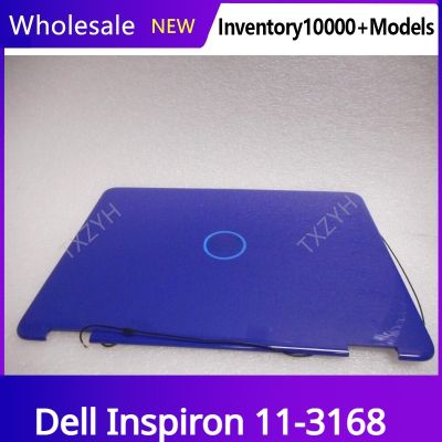 New For Dell Inspiron 11-3168 Laptop LCD back cover Front Bezel Hinges Palmrest Bottom Case A B C D Shell Blue 8X18Y HIAA 04