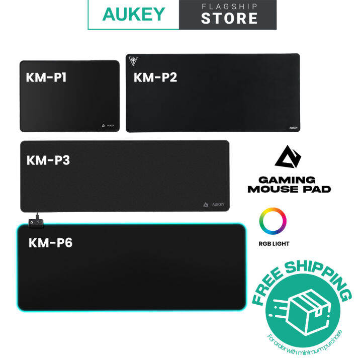 Aukey Gaming Mouse Pad with Smooth Surface, NonSlip Rubber Base, and AntiFraying Stitched
