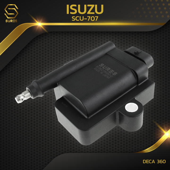 คอยล์จุดระเบิด-isuzu-deca-360-6uz1-ตรงรุ่น-scu-707-sures-made-in-japan-คอยล์หัวเทียน-คอยล์ไฟ-อีซูซุ-เดก้า-สิบล้อ-หกล้อ-รถบรรทุก