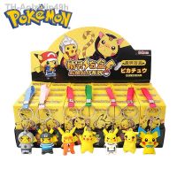 Aolzbiip49h ชิ้น/เซ็ตสุ่ม พวงกุญแจ Kawaii Pikachu พวงกุญแจน่ารัก Figures สำหรับของเล่นเด็กของขวัญจี้