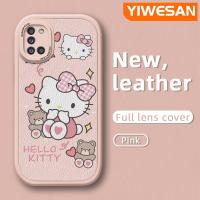 YIWESAN เคสปลอกสำหรับ Samsung M31 M31 A31,เคสการ์ตูน Hello Kitty รูปหมีบางดีไซน์ใหม่นุ่มหนังซิลิกาเคสโทรศัพท์เจลกรอบเคสกันกระแทกกล้องฝาปิดเลนส์กันกระแทก